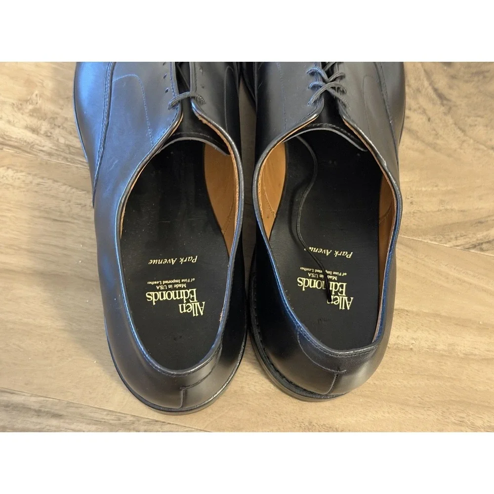 Allen Edmonds Park Avenue black cap toe oxford men's shoe Size 15B Made In USA